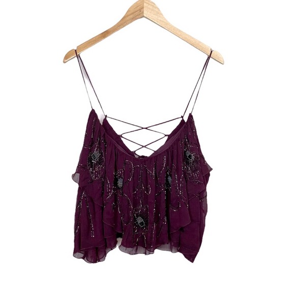 Free People Elsa Embellished Tank Top Size Medium - Picture 10 of 11